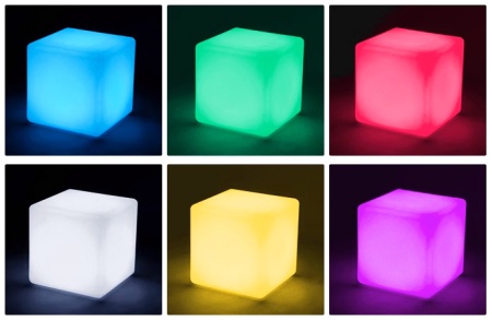 Светильник Куб 60 питание от сети 220В, RGB